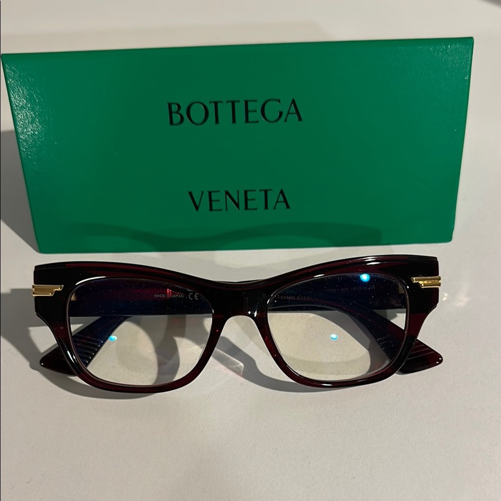 Bottega Veneta Women's Burgundy Bluelight Glasses